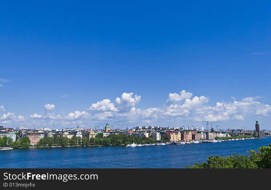 View Over City And Water