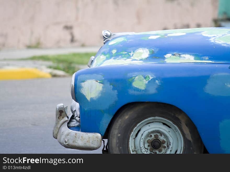 Photo of the old cars on the road