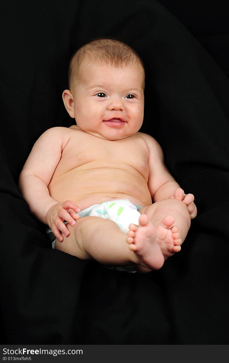 A little cute baby portrait, happy. A little cute baby portrait, happy