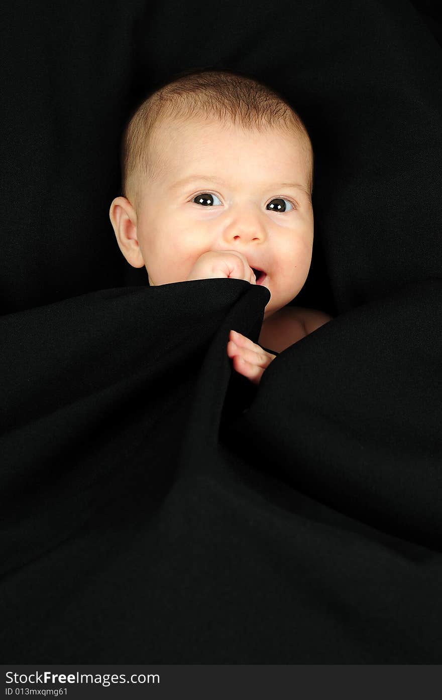 A little cute baby portrait, happy. A little cute baby portrait, happy