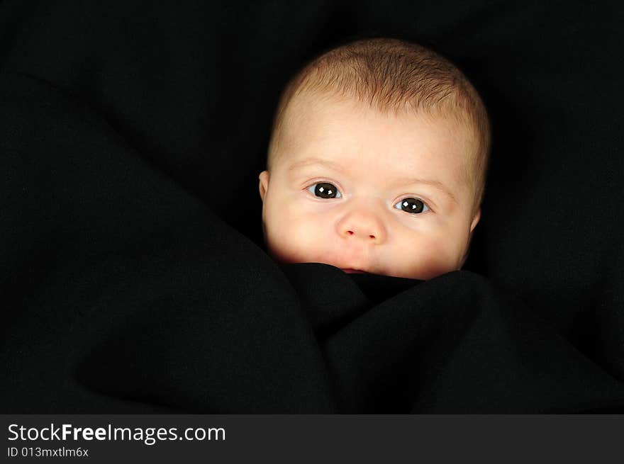 A little cute baby portrait, happy. A little cute baby portrait, happy