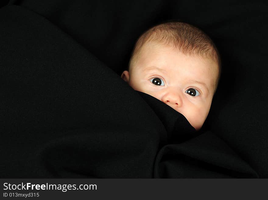 A little cute baby portrait, happy. A little cute baby portrait, happy