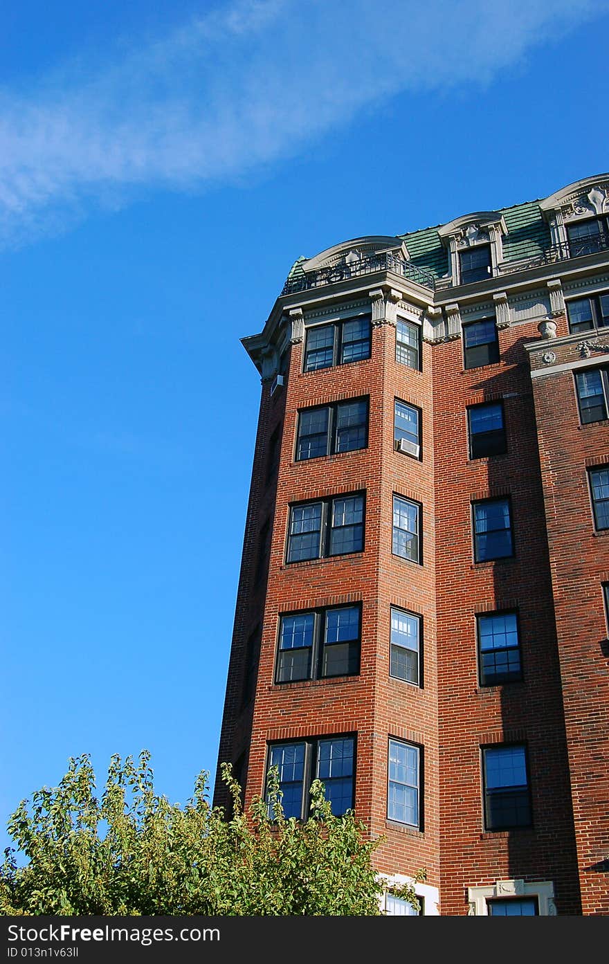 An old Boston apartment building. An old Boston apartment building.