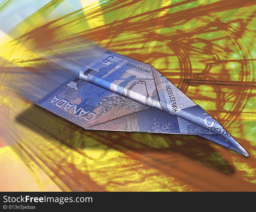 3d concept illustrations paper, plane. 3d concept illustrations paper, plane