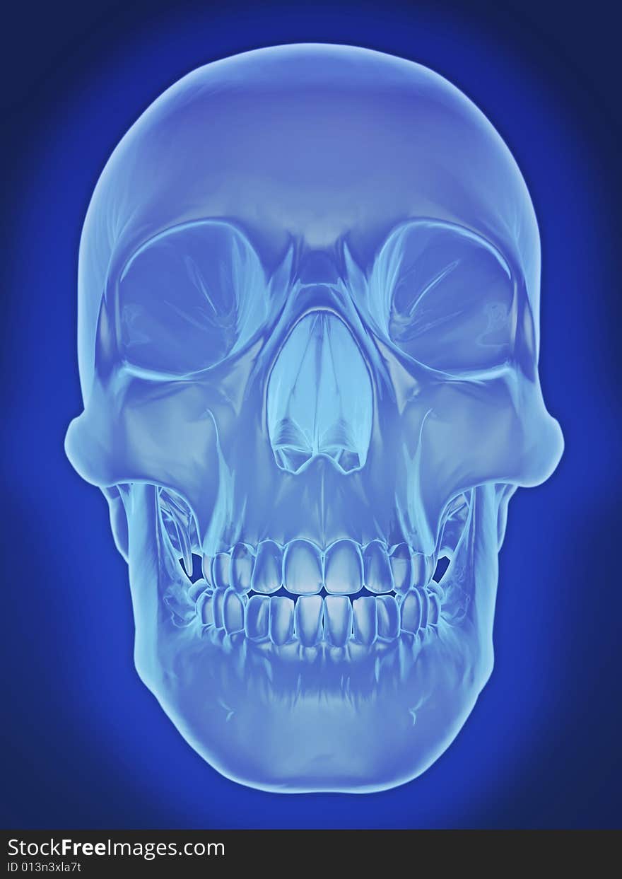 3d concept illustrations human skull. 3d concept illustrations human skull