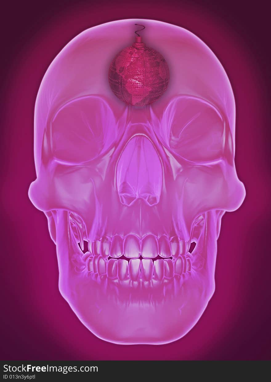 3d concept illustrations of skull. 3d concept illustrations of skull