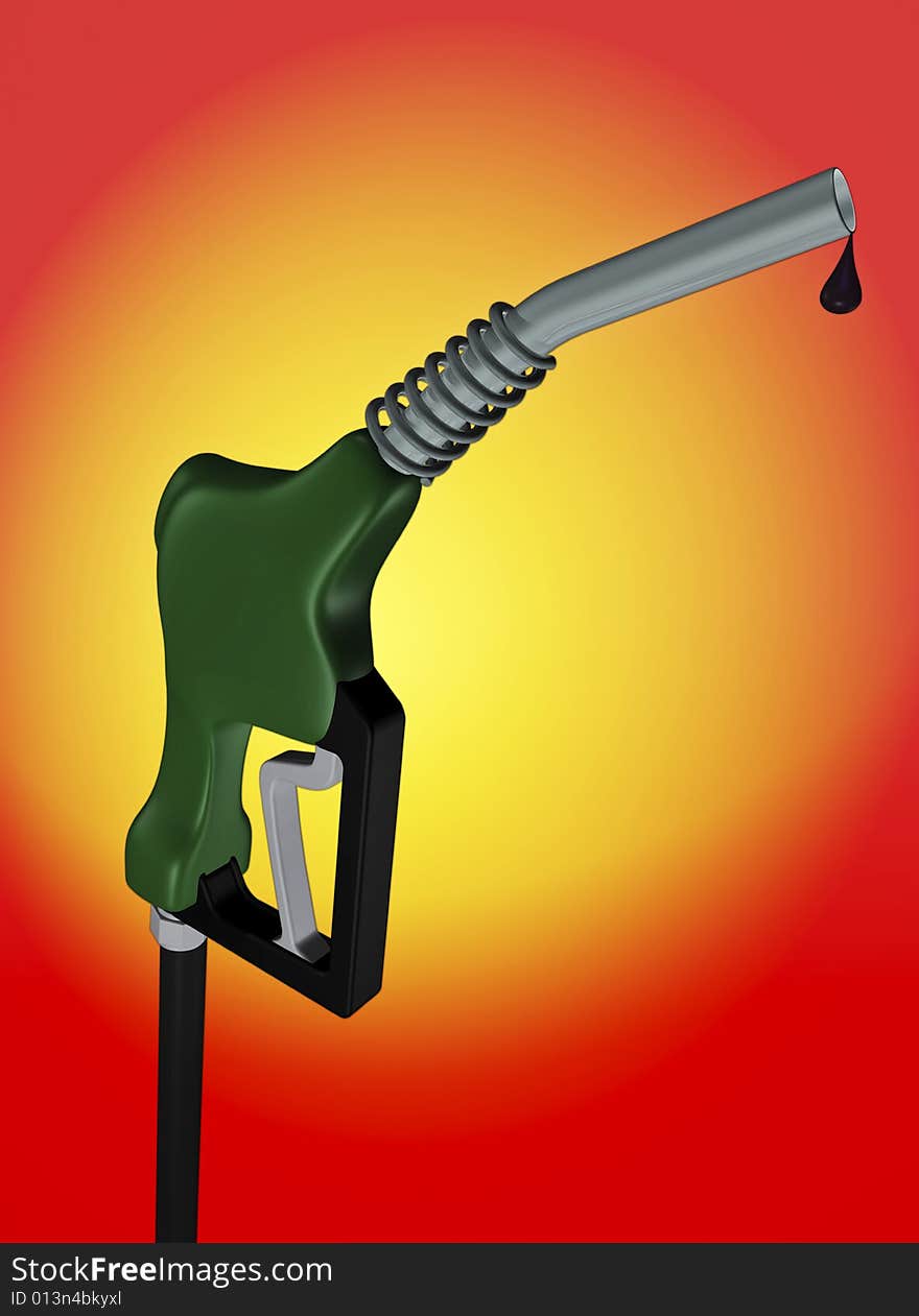 3d concept illustrations gas nozzle. 3d concept illustrations gas nozzle