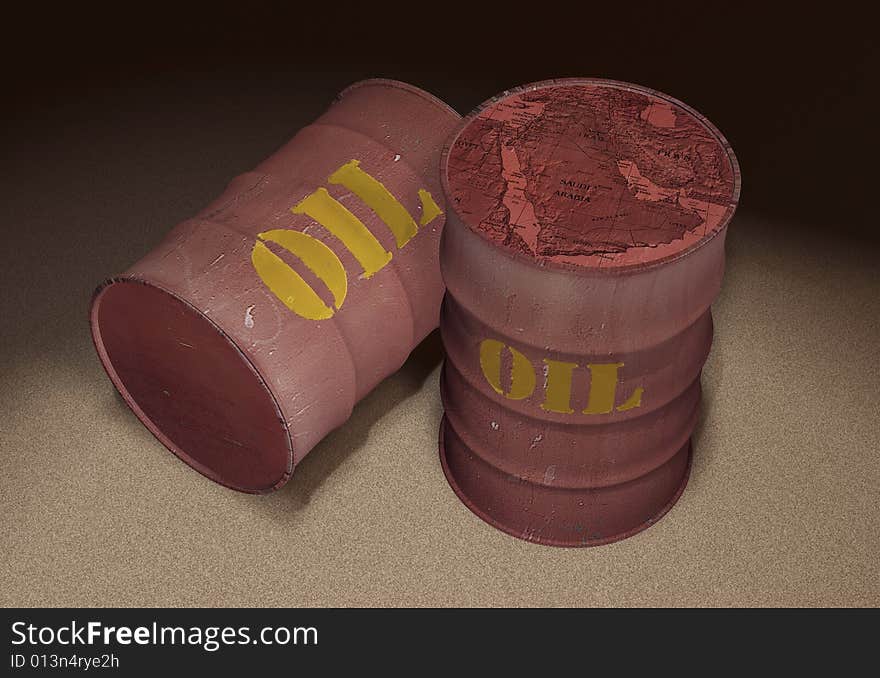 Picture of the oil barrels 3d