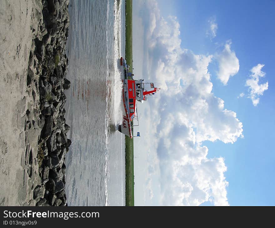 A SAR boat on german sea