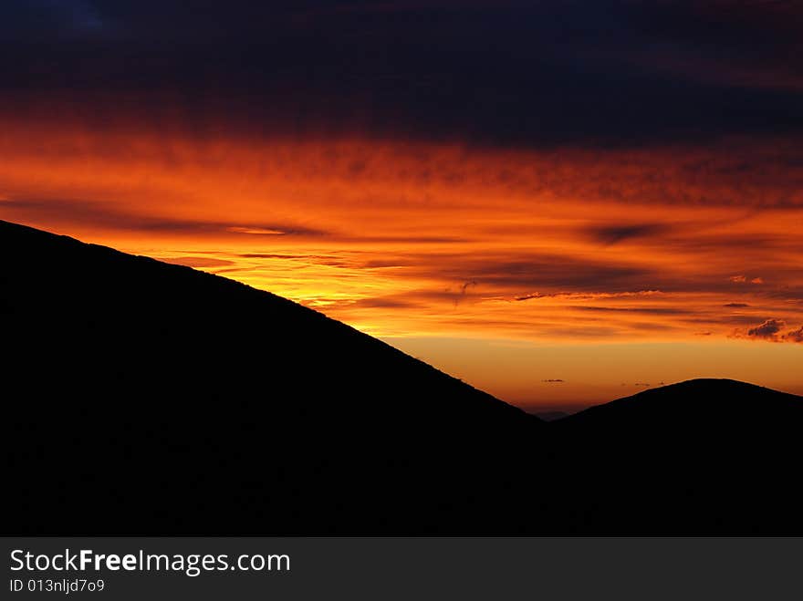 Sunrise In The Mountains