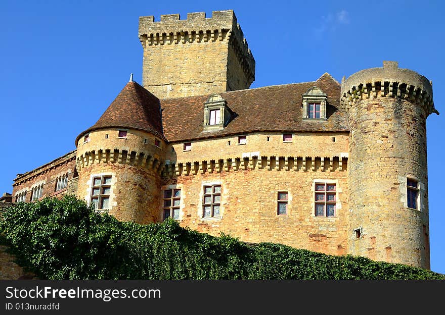 Medieval castle of Castelnau Bretenoux in southern France. Medieval castle of Castelnau Bretenoux in southern France