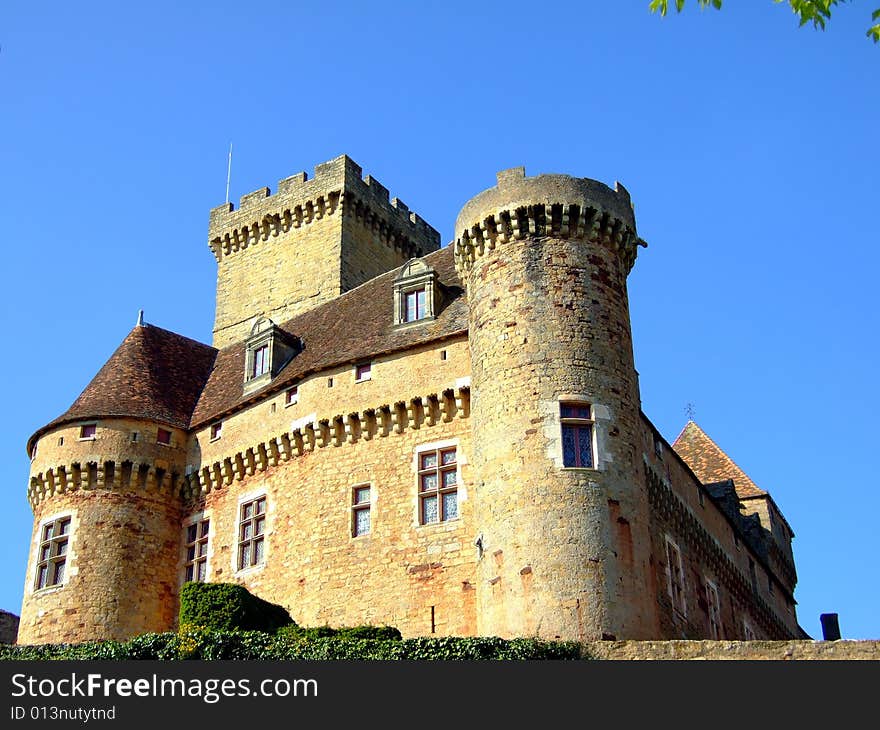 Medieval castle of Castelnau Bretenoux in southern France. Medieval castle of Castelnau Bretenoux in southern France