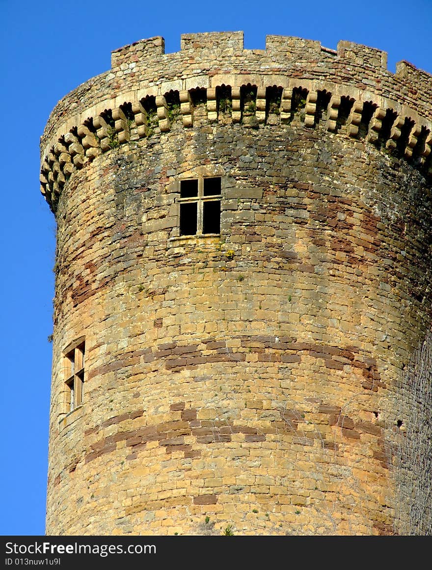 Medieval castle of Castelnau Bretenoux in southern France. Medieval castle of Castelnau Bretenoux in southern France