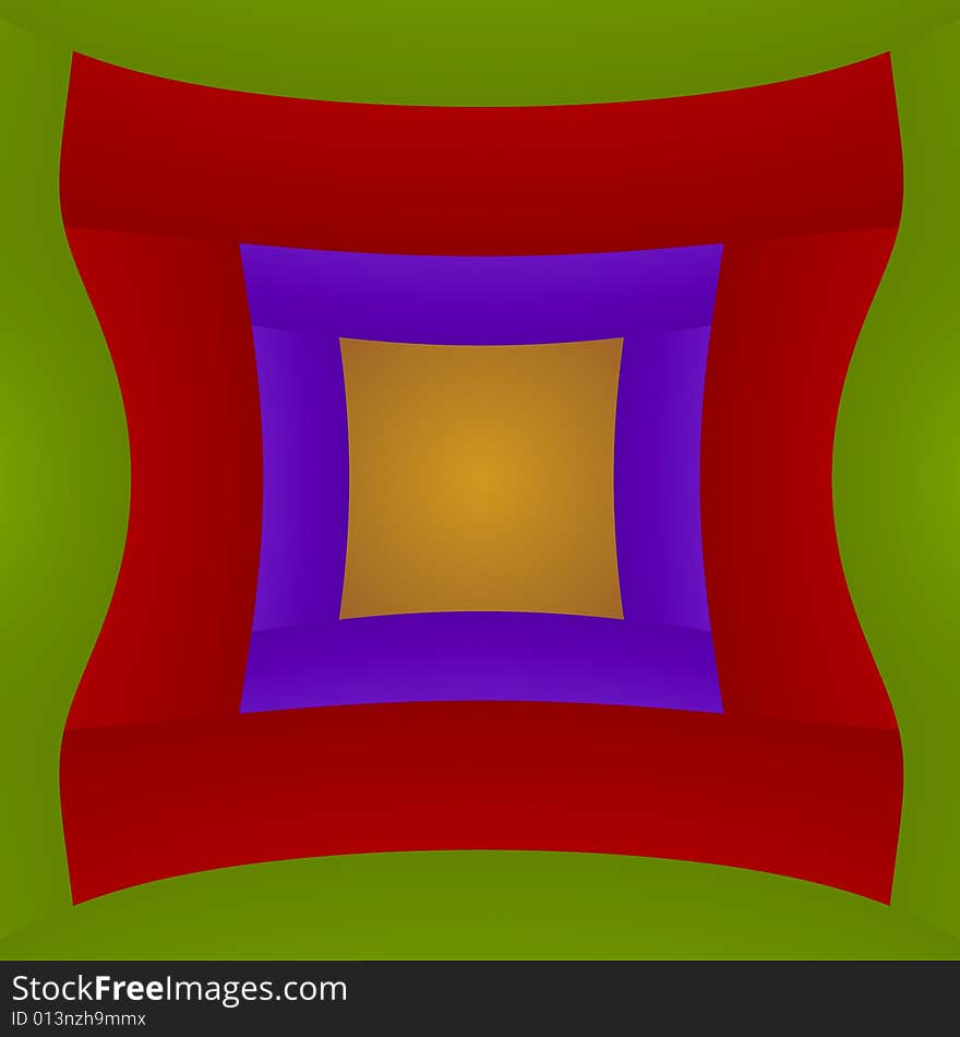 Totally neon 3D  squares