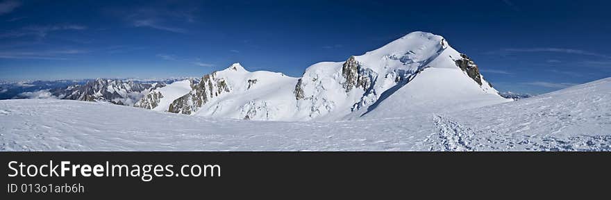 Mont Blanc Mountain Panorama