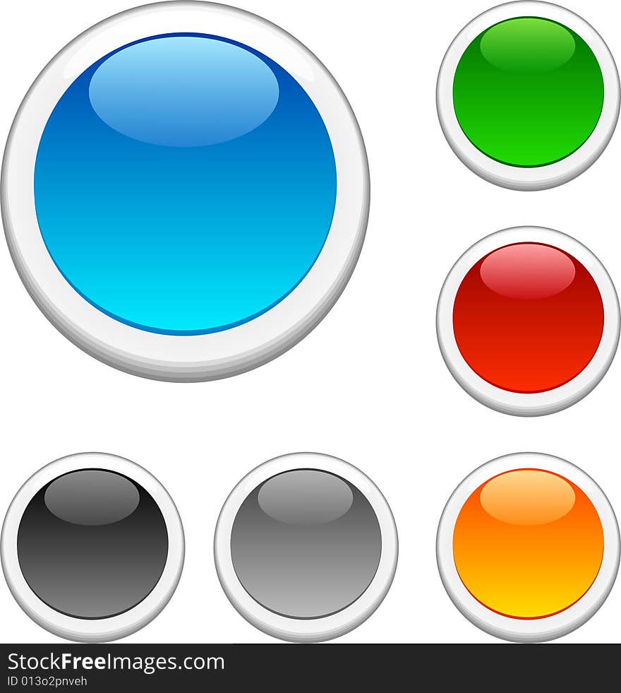 Beautiful shiny buttons. Vector illustration. Beautiful shiny buttons. Vector illustration.