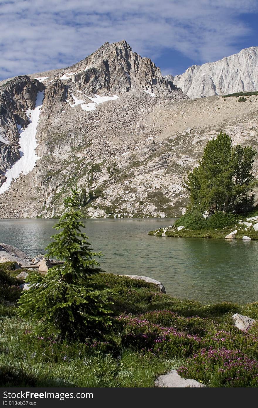 A high mountain lake in Idaho. A high mountain lake in Idaho.