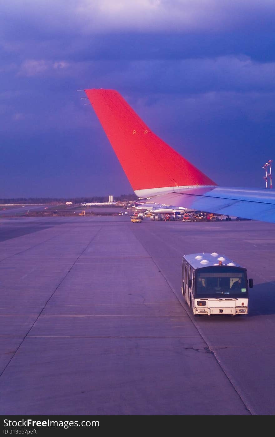 Bus On Runway