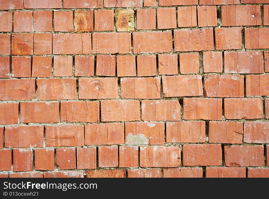 Detail of old brick wall