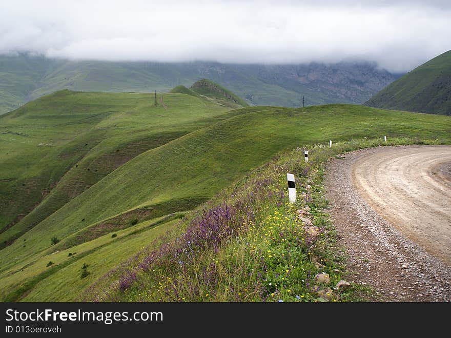 Road to mountains