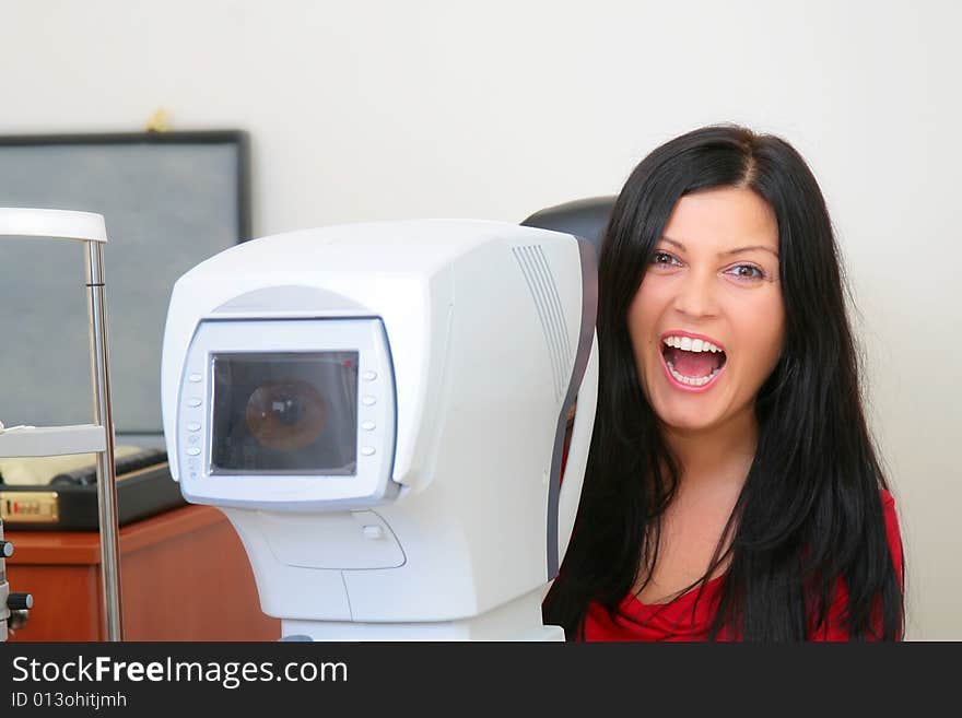 The Brunette At The Optician