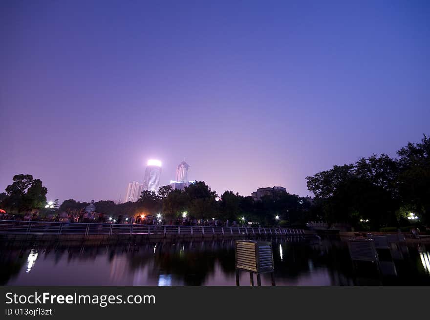 Lake at night