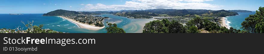 View from top of the hill on bay between tairua pauanui. View from top of the hill on bay between tairua pauanui