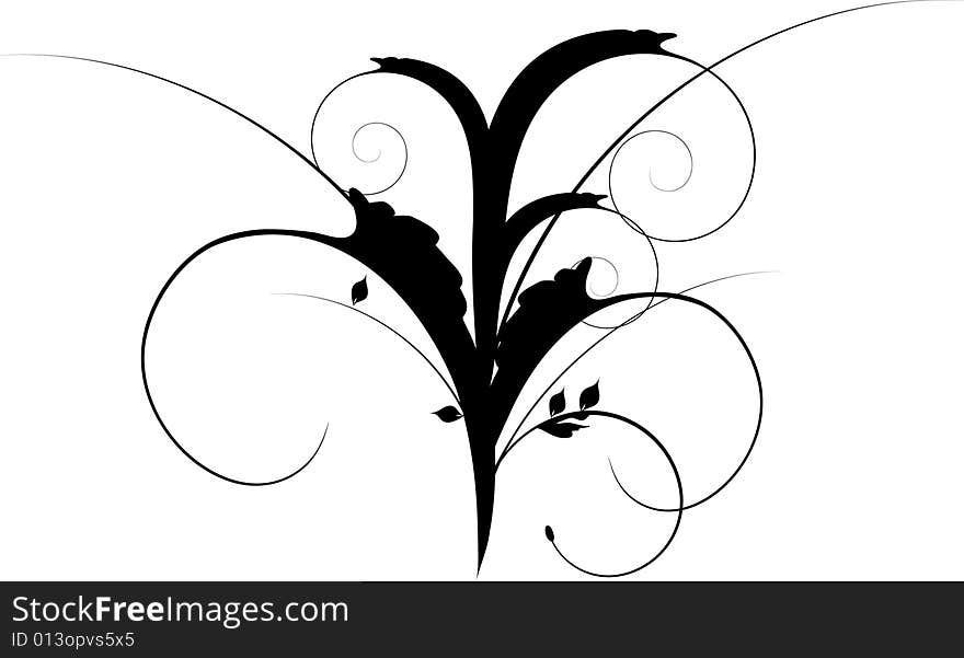 Black and white design ornament