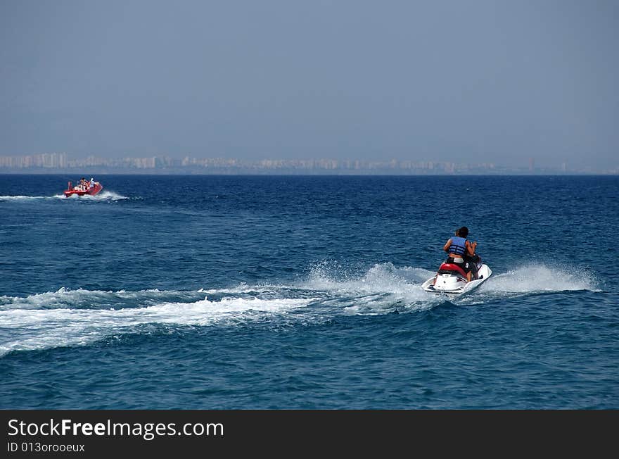 Blue sea and clear sky