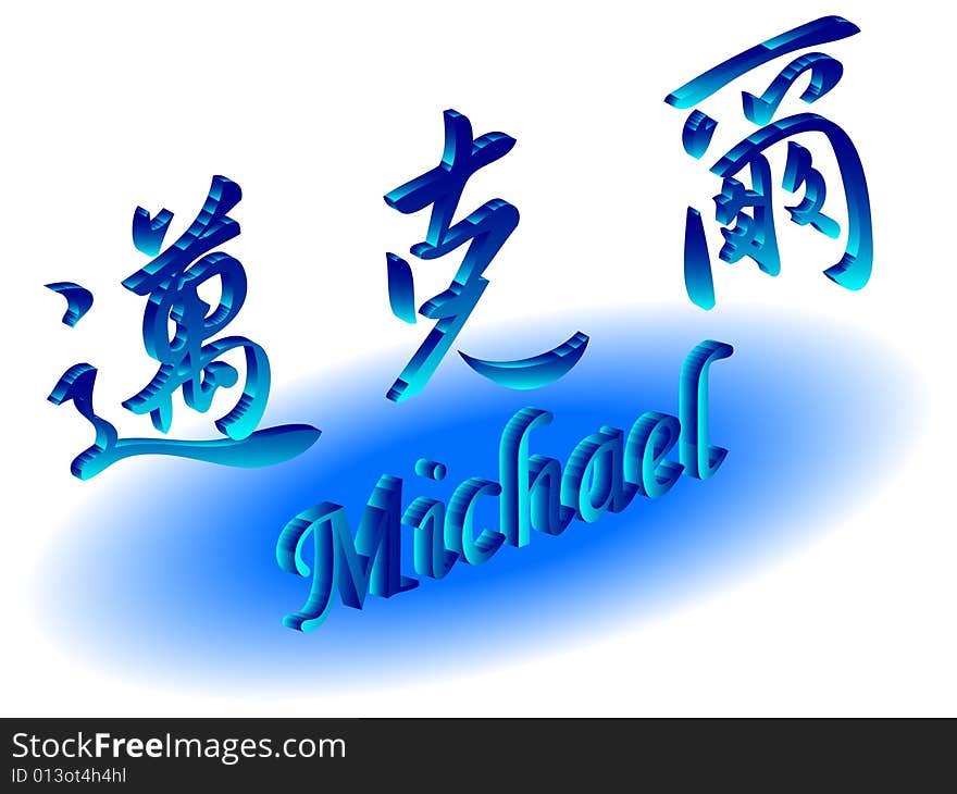 3d symbol chinese for Michael