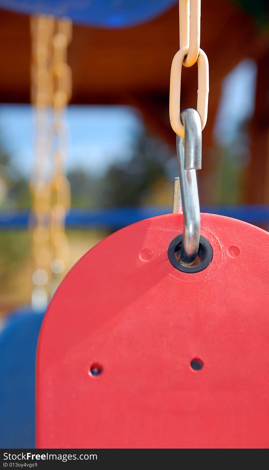 Close Up of a Children's Swing set. Close Up of a Children's Swing set