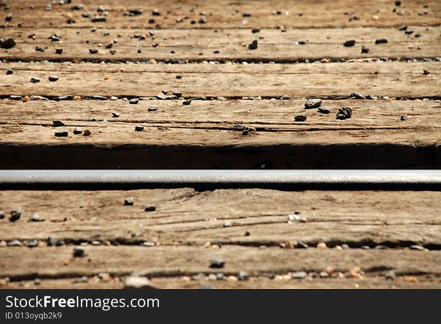 Close Up of a Train Track