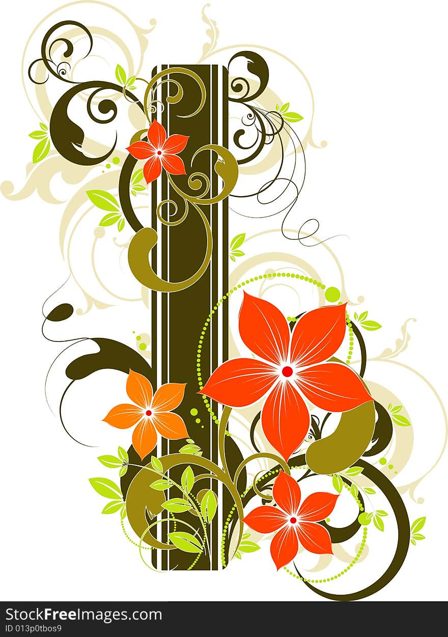 Abstract floral background. A vector format is added. Suits well for a postcard or background. Abstract floral background. A vector format is added. Suits well for a postcard or background