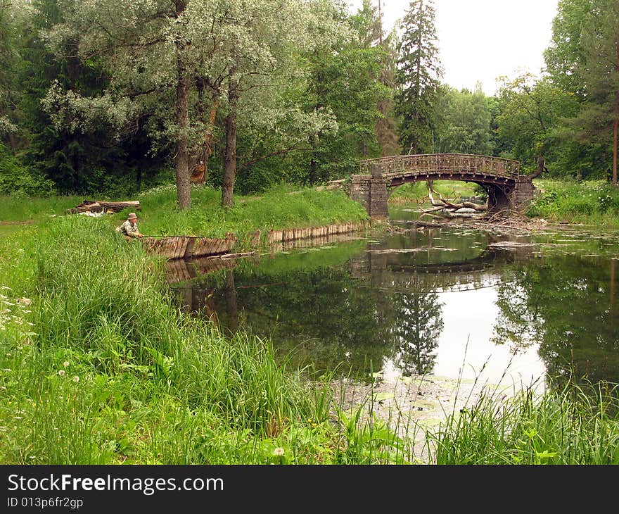 The well-known ancient city park of Gatchina. � fisherman. The well-known ancient city park of Gatchina. � fisherman.