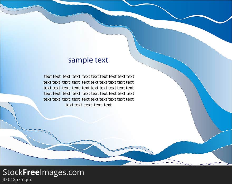 Elegance pattern of a presentation leaflet blue