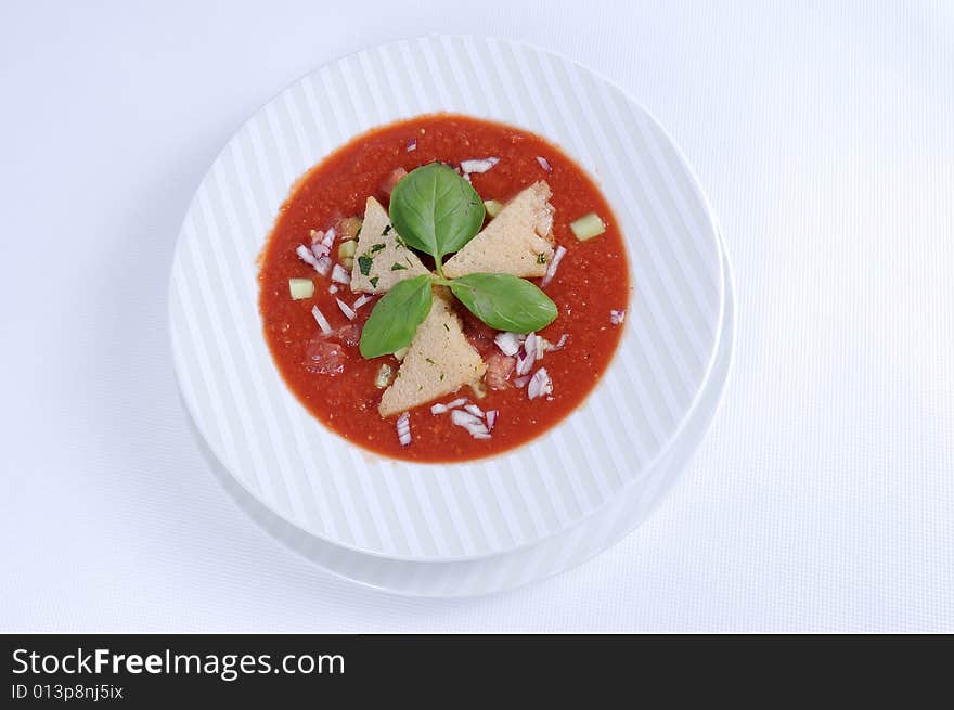 Gazpacho with croutons [2]