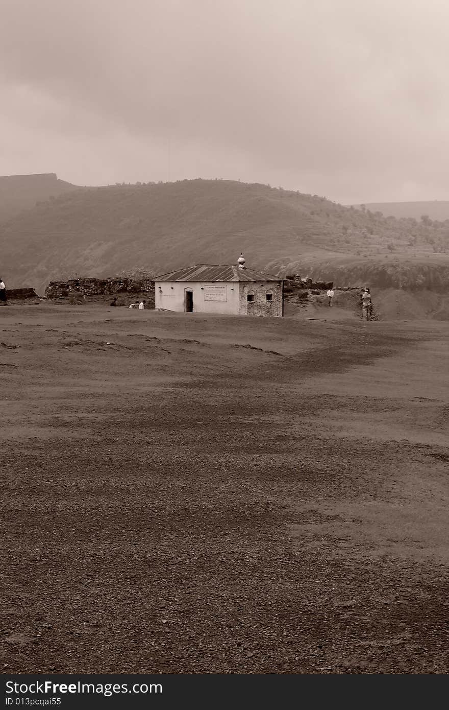 A lonely house on the top of the mountain. A lonely house on the top of the mountain.