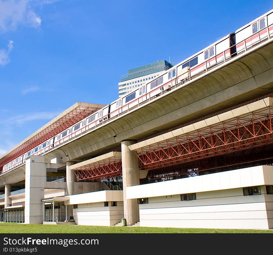 Modern Mass Rapid Transport Station in Singapore. Modern Mass Rapid Transport Station in Singapore