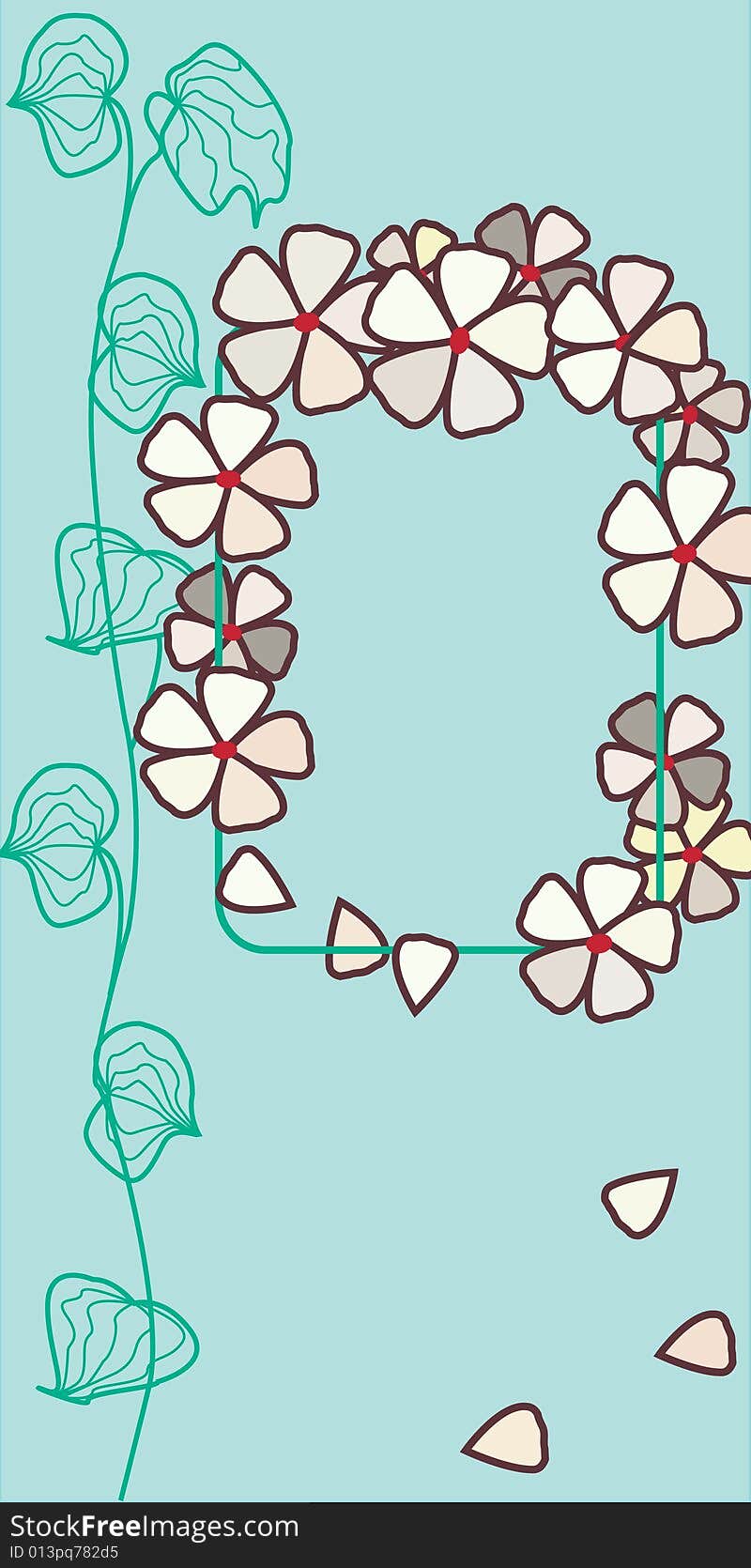 Abstract floral background,  illustration