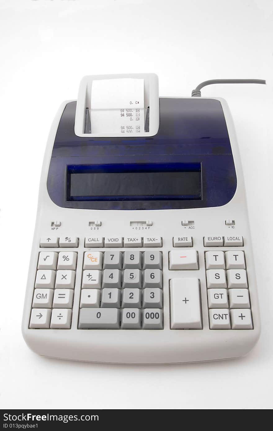 A very common calculator use in almost every office in italy. A very common calculator use in almost every office in italy