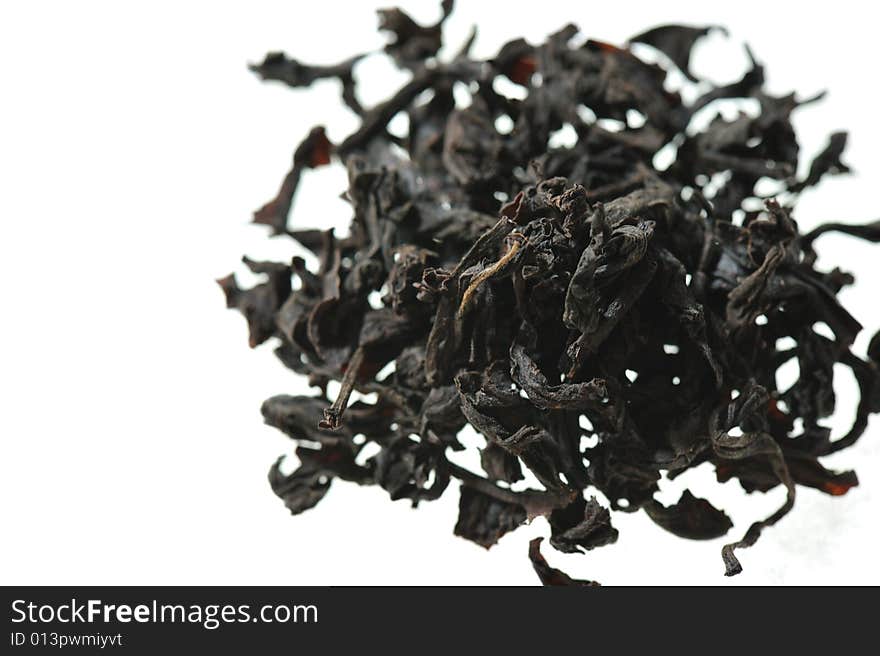 Dried tea leaves