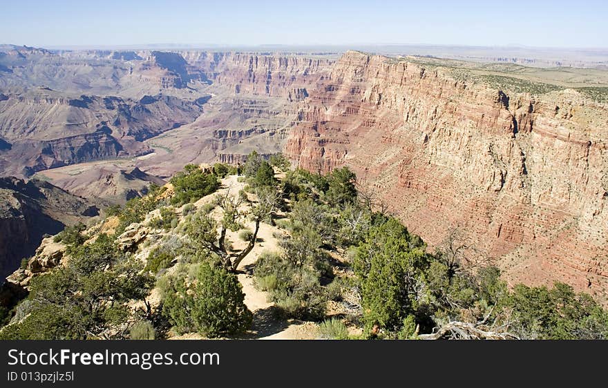 The view on the Grand Canyon