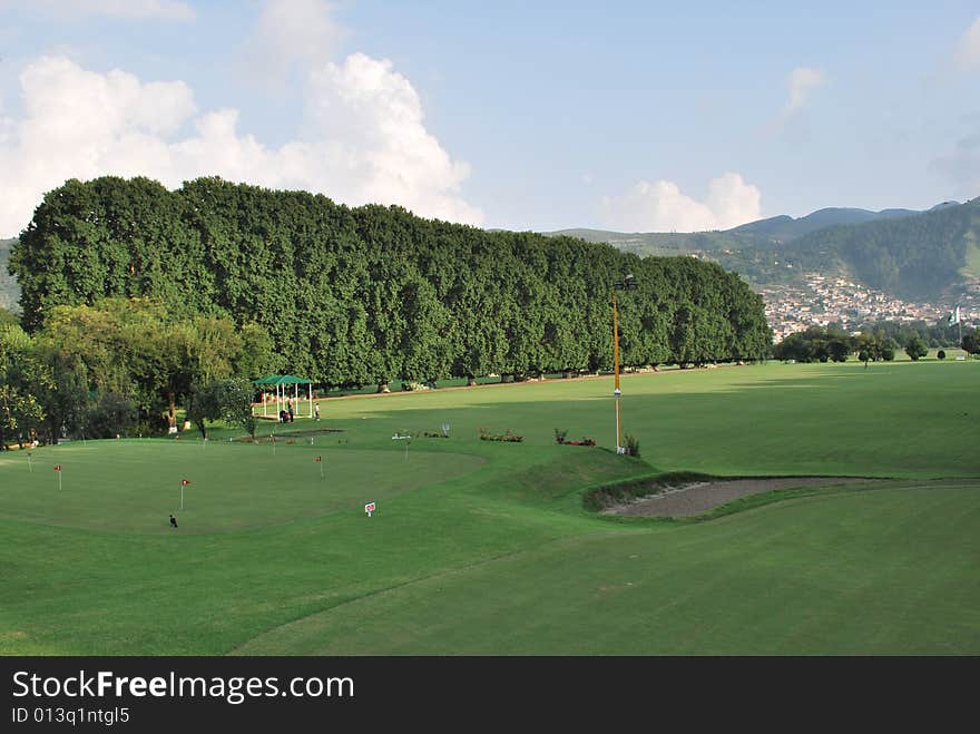 A Golf Course in a valley