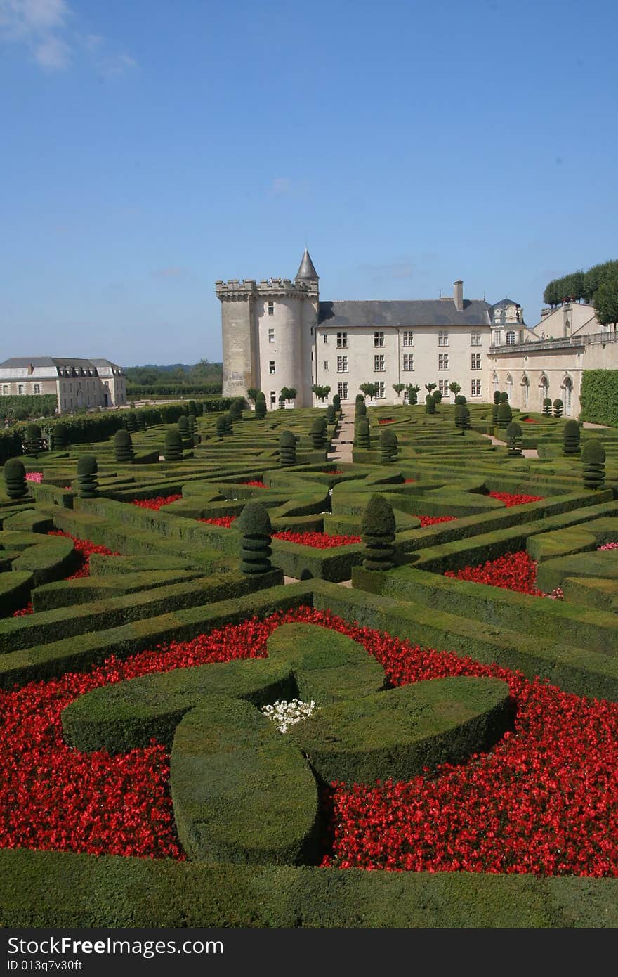 Chateau Villandry with beautiful garden