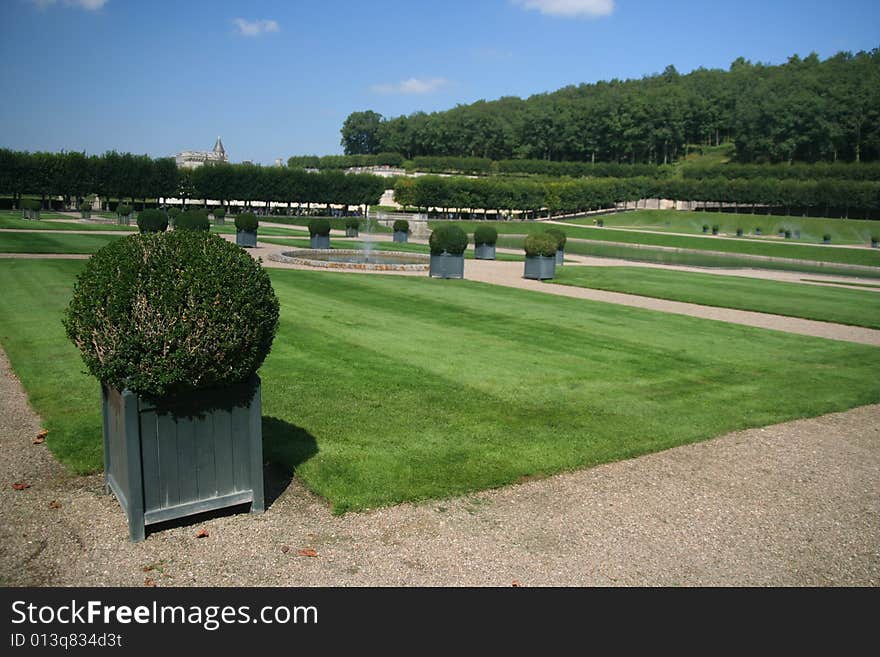 Garden item in the Villandry park. Garden item in the Villandry park