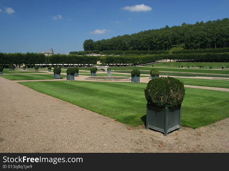 Garden item in the Villandry park. Garden item in the Villandry park