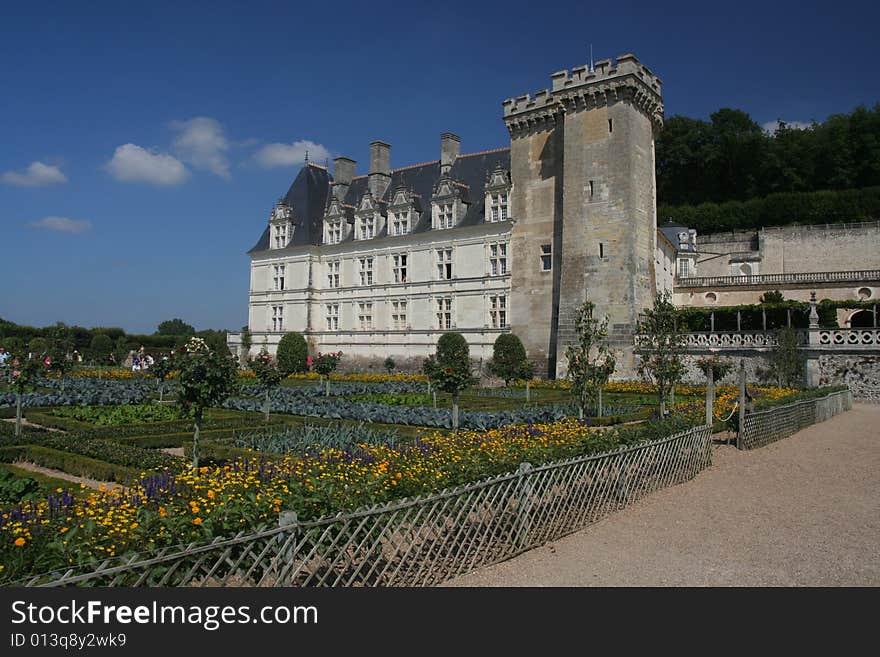 Chateau Villandry with beautiful garden