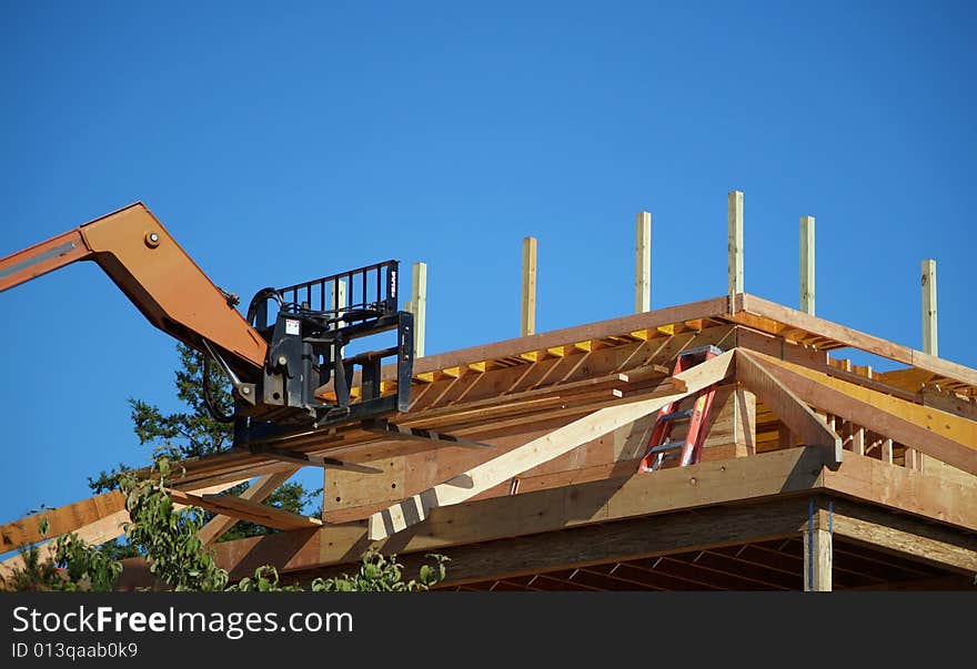 Framing of new construction house