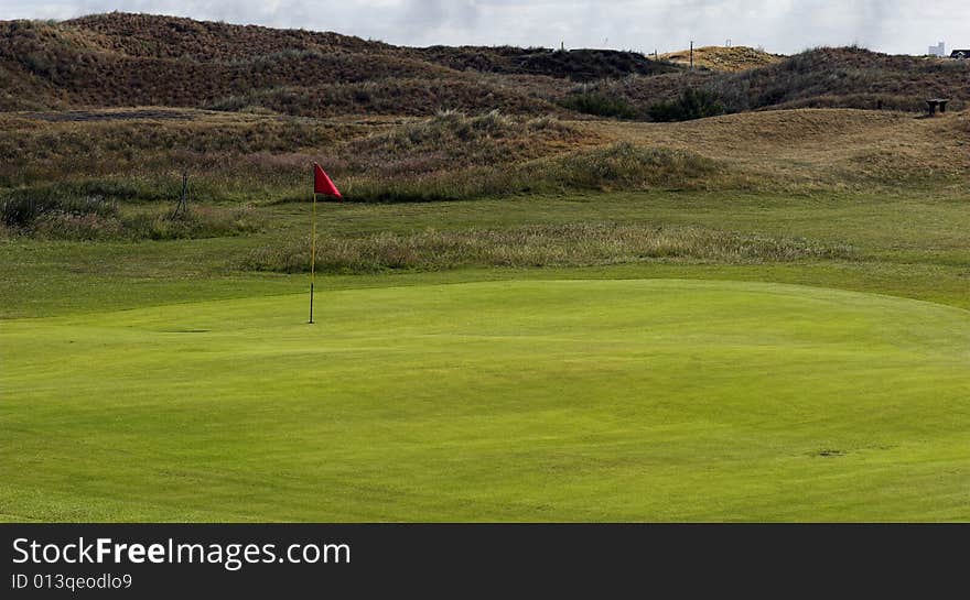 Putting Green on Fanoe Golf Course in Denmark