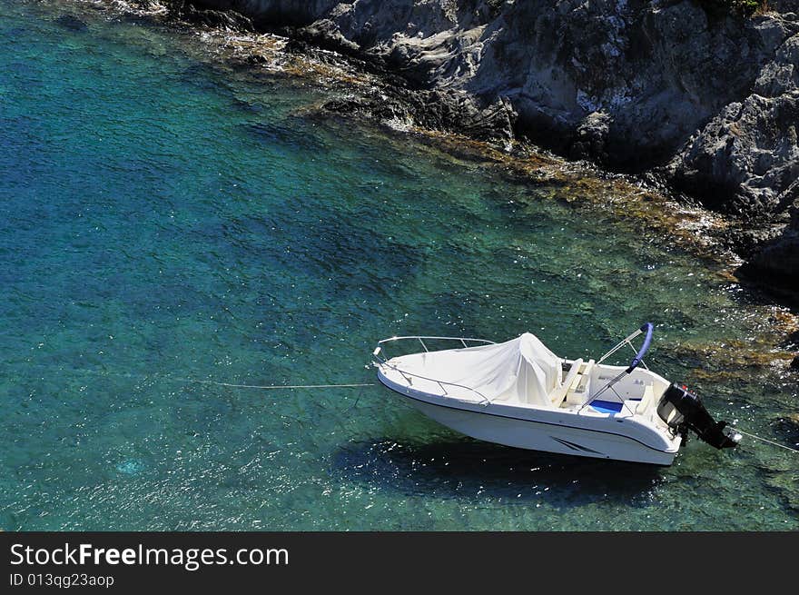 A small boat in a creek in Spain